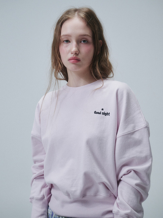 GOOD NIGHT SWEATSHIRT, LILAC