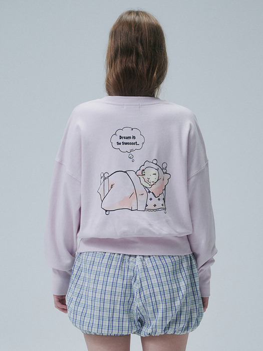 GOOD NIGHT SWEATSHIRT, LILAC