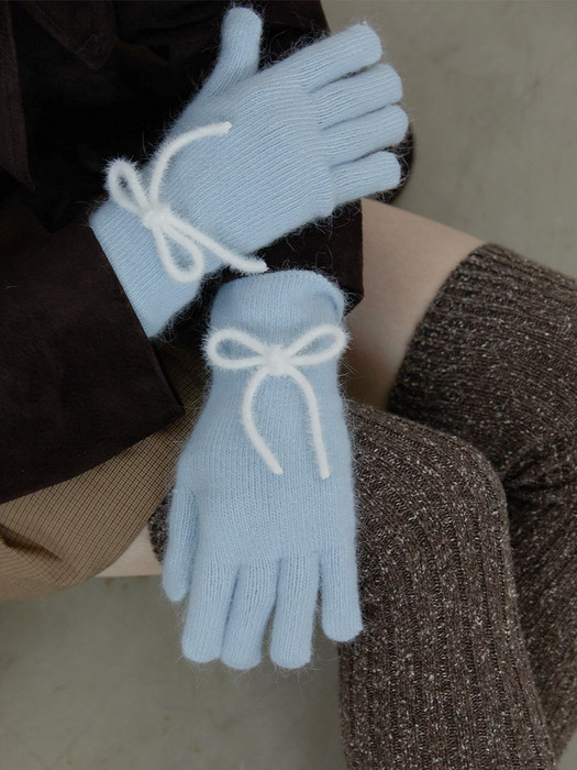 [W컨셉 단독] Ribbon Angora Glove_5COL (L244WGV010)