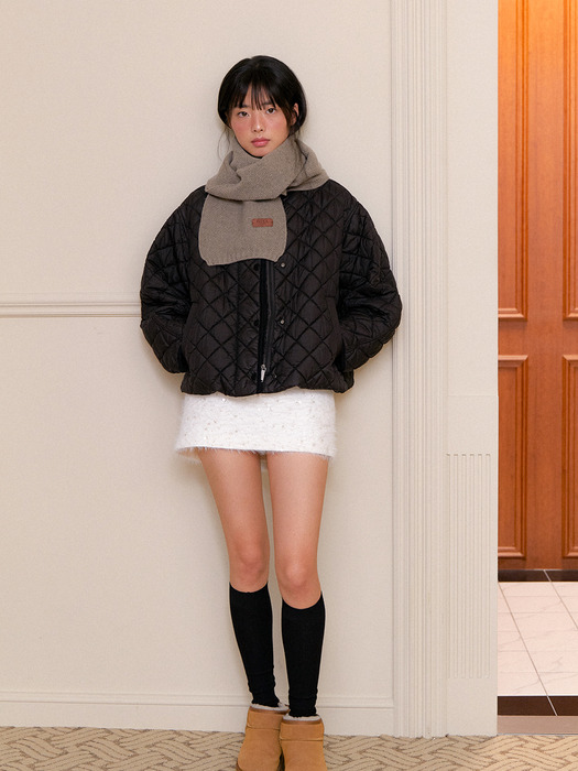 (선물포장) cashmere wool blended waffle muffler_4colors