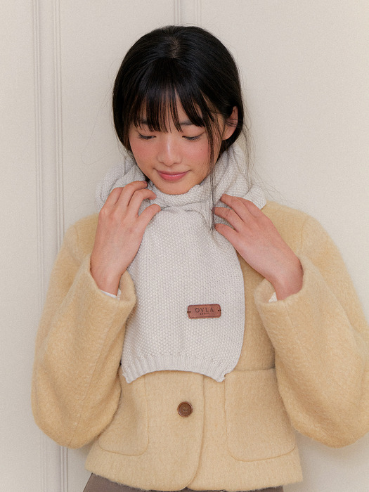 (선물포장) cashmere wool blended waffle muffler_4colors