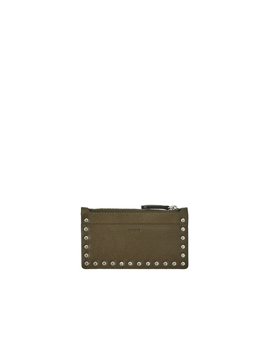 Perfec Rider Zipper Card Wallet (퍼펙 라이더 카드 지갑) Burn Brown