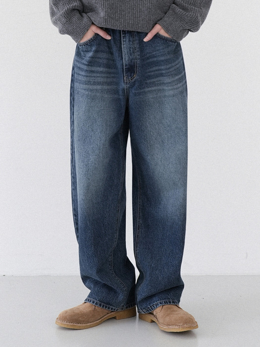 [-6cm 숏버전 추가] M244 FEELING WIDE DENIM PANTS_BLUE