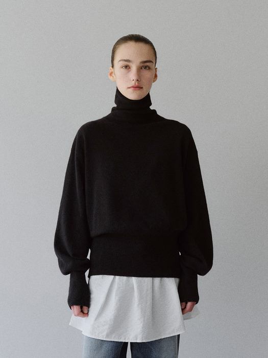 TFW MERINO WOOL TIE TURTLENECK KNIT TOP _3COLORS