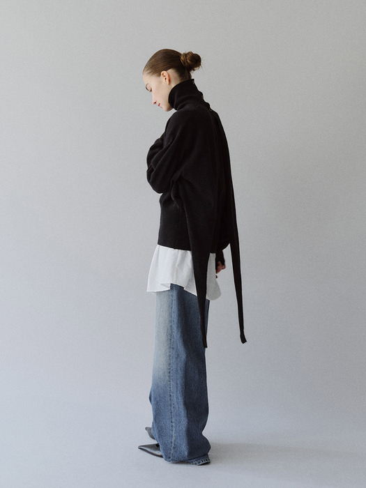 TFW MERINO WOOL TIE TURTLENECK KNIT TOP _3COLORS