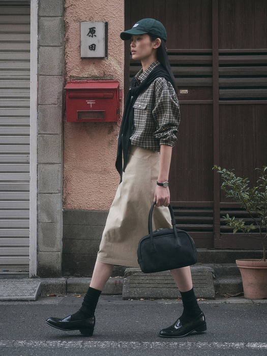 EZRA CASH SHAWL MUFFLER_BLACK