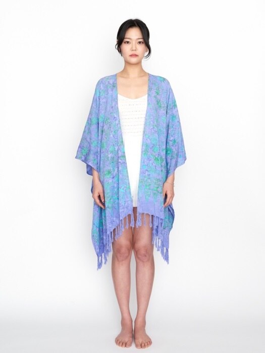 Fringe Robe - Dahlia / Lavender