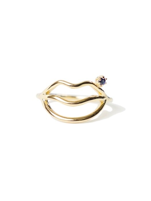 Lips gold ring