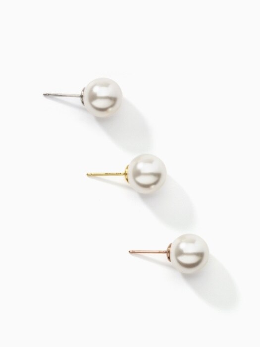 10mm pearl cover earring