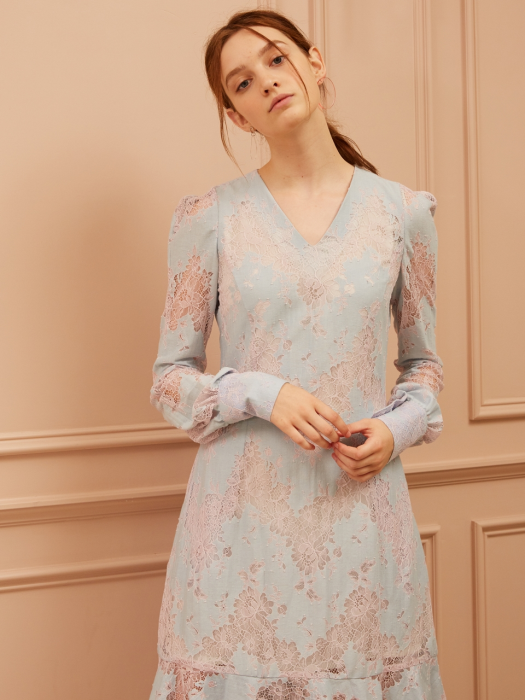 Guipure Lace Midi Dress