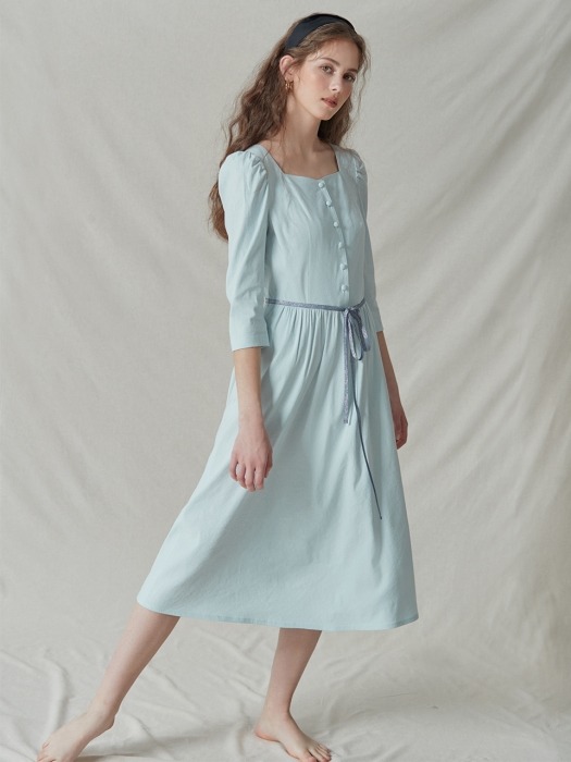 alma botton midi dress