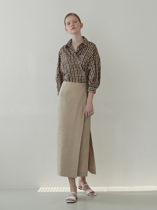 19MN Linen wrap skirt [BE]