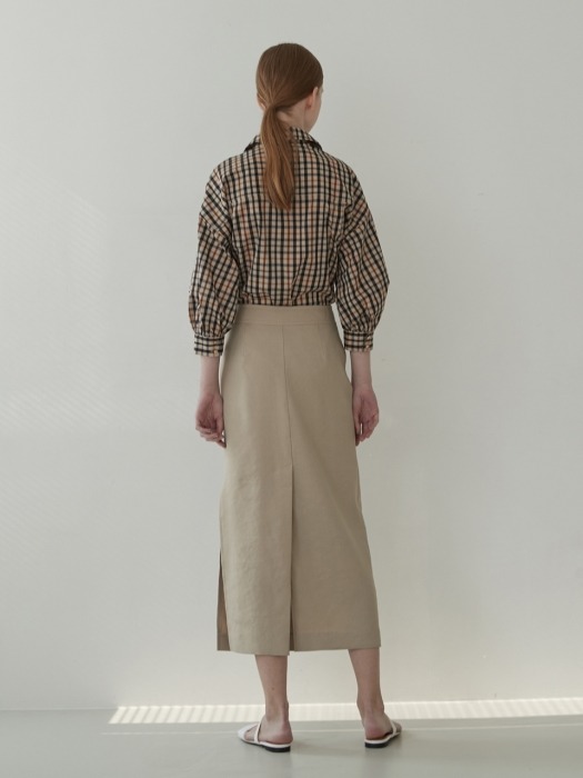 19MN Linen wrap skirt [BE]