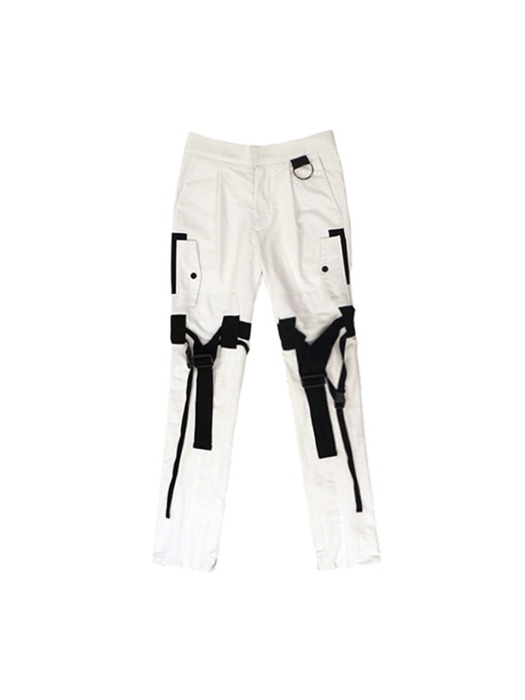 19 S/S WHITE BELTED PANTS