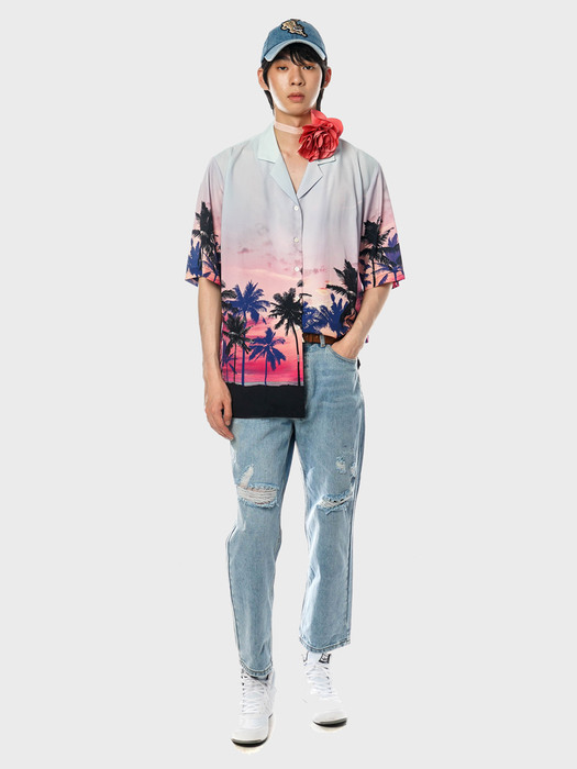 Hawaiian Half Shirts[pink(UNISEX)]_UTS-SS16