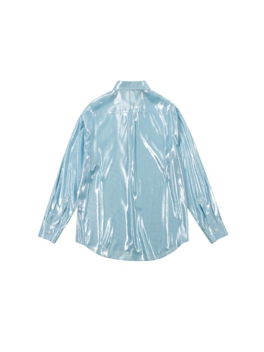  Sky blue silk blouse