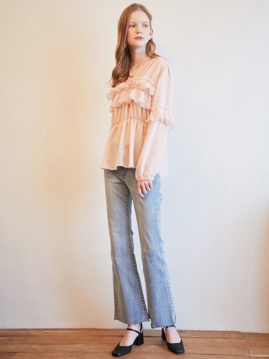 Jasmin Frill Blouse_Peach Pink