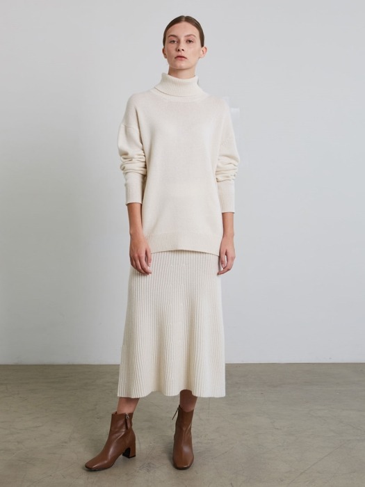 Karen knit skirt, Ivory