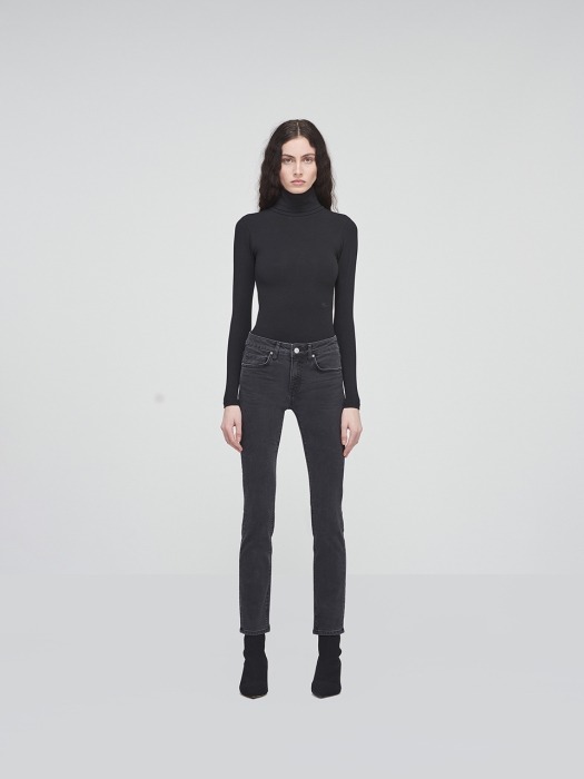 Winter Cozy Straight Black Jeans