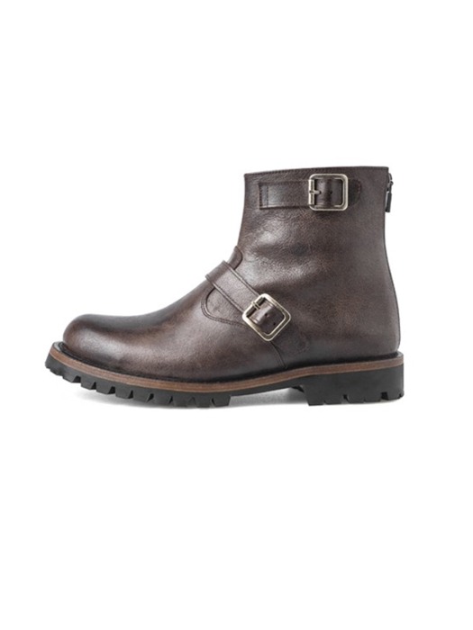 BROWN LEATHER ENGINEER BOOTS