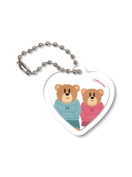 Couple hoodie bruin-white(keyring)