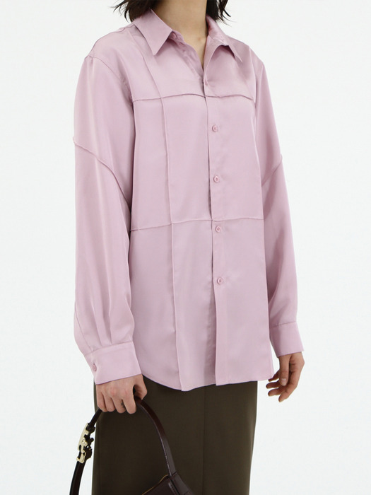 Cross pin-tuck shirts - Lavender