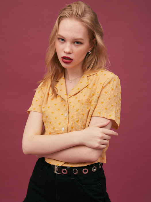 GR CROP SHIRT(YELLOW)