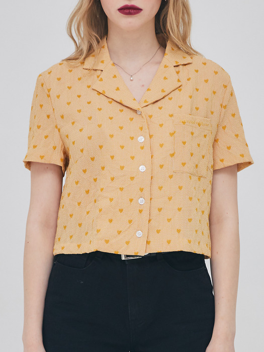 GR CROP SHIRT(YELLOW)