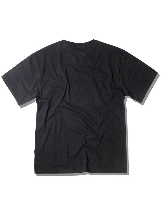 트렌스폼 시그니처 로고 오버핏 티셔츠 블랙