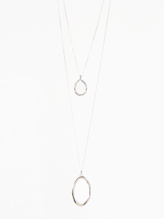 Twin oval necklace