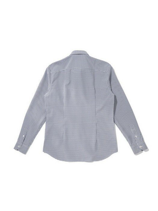 cool max gingham check button down collar dress shirt_CWSAA20517NYX