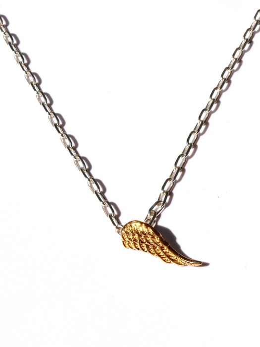 Antique angel wing pendant chain Necklace 앤틱 엔젤윙 팬던트 포인트 체인 목걸이
