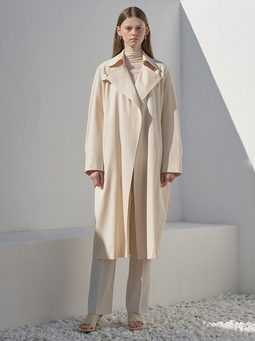 Belted Long Trench Coat