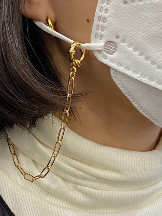 Surgical Chain Necklace / Maskstrap 이니셜(알파벳) 각인 마스크줄