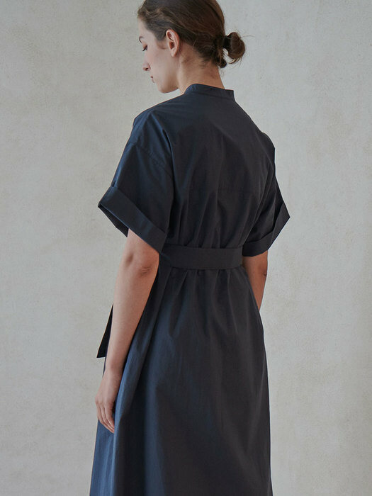 BELTED ONEPIECE_WASHED BLACK