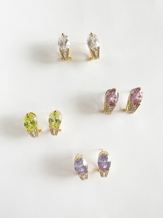 Fancy crystal Earring (4color)