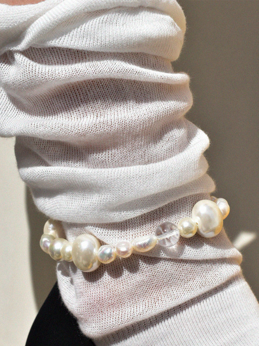 White Pearl Mix Anklet