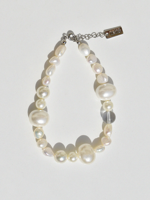 White Pearl Mix Anklet