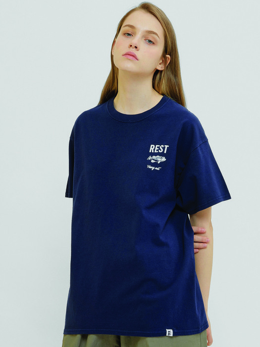 DT336_Bass Graphic T-shirts_Navy
