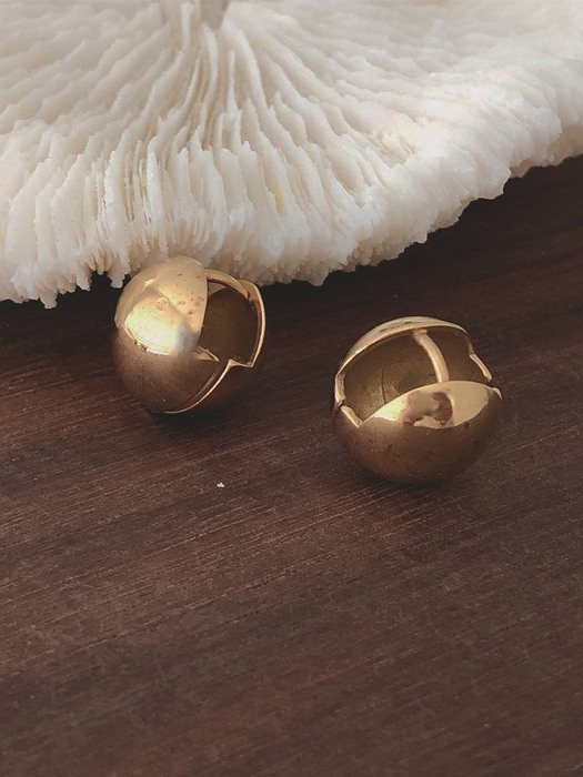 Byweekend☆[silver925] 14mm ball touch earring ピアス シルバー ベーシック ワンタッチ リング ピアス / SILVER BASIC