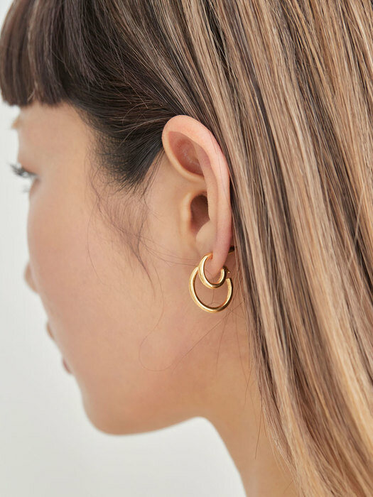 Oval Hoop Earring S (18K Gold Plated)