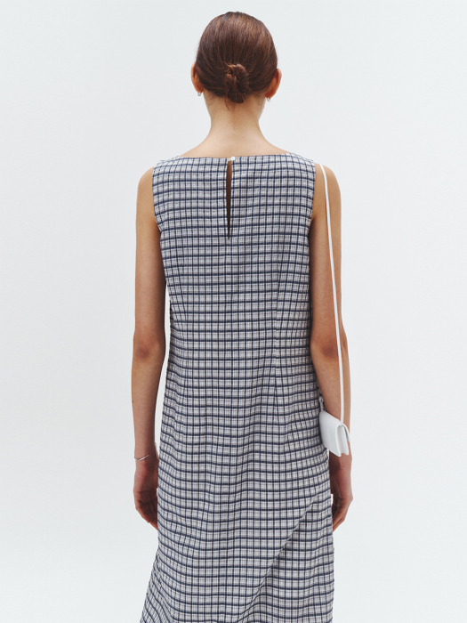 LONG & LEAN SLEEVELESS DRESS CHECK_UDDR1E222B2