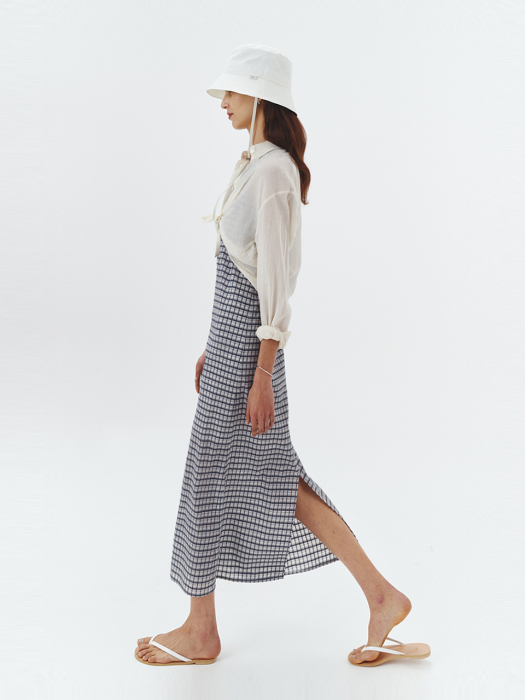 LONG & LEAN SLEEVELESS DRESS CHECK_UDDR1E222B2