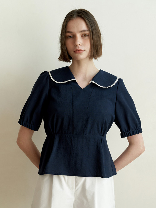 Glass Blouse_Navy