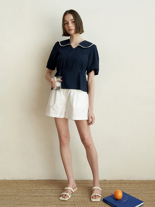 Glass Blouse_Navy