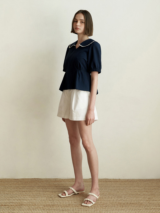 Glass Blouse_Navy