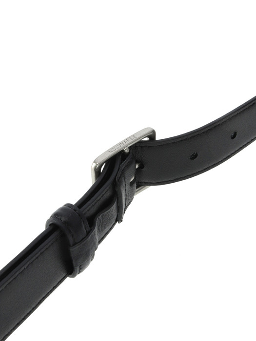 NOAH LEATHER BELT (S) SILVER