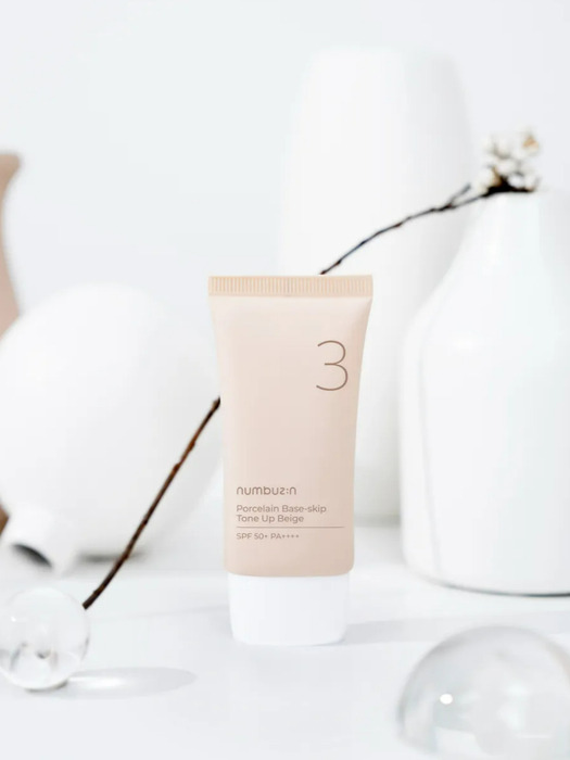 3번 도자기결 파데스킵 톤업베이지 SPF50+ PA++++