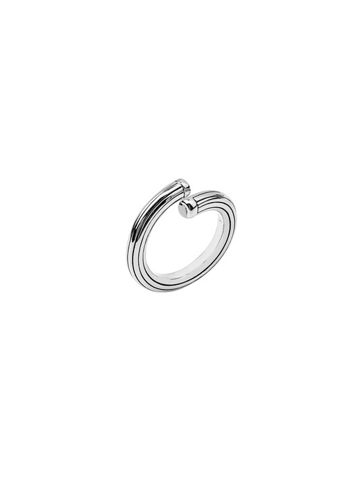 TWIST-CURVED TEXTURE RING / SILVER