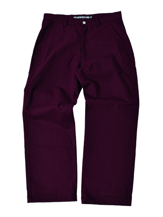 PEEP WIDE PANTS (BURGUNDY)